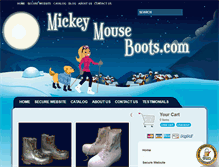 Tablet Screenshot of mickeymouseboots.com